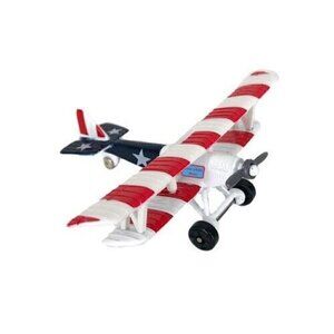Hot Wings Curtiss Jenny Old Glory With Connectable Runway Die Cast - 11101